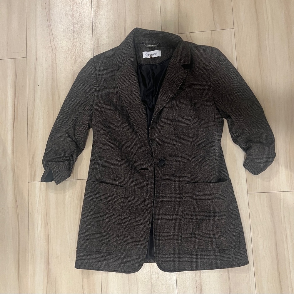 Calvin Klein Brown Slouchy Blazer